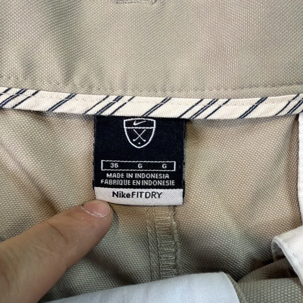 Nike Golf Khaki Tan Dri-Fit Performance 10